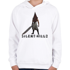 PRINTFASHION Silent hill 2 pyramid head - Gyerek kapucnis pulóver - Fehér