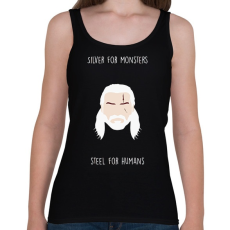 PRINTFASHION Silver for monsters - Női atléta - Fekete