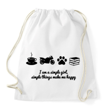 PRINTFASHION simlpe things - Sportzsák, Tornazsák - Fehér tornazsák