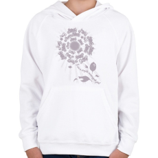 PRINTFASHION SIMPLE2 - Gyerek kapucnis pulóver - Fehér