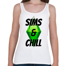 PRINTFASHION Sims&chill - Női atléta - Fehér