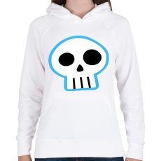 PRINTFASHION Sims skull - Női kapucnis pulóver - Fehér