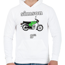 PRINTFASHION Simson  - Férfi kapucnis pulóver - Fehér