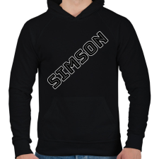 PRINTFASHION SIMSON  - Férfi kapucnis pulóver - Fekete férfi pulóver, kardigán