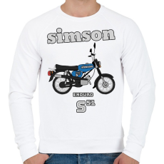 PRINTFASHION Simson  - Férfi pulóver - Fehér