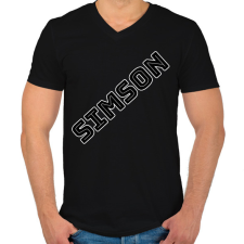 PRINTFASHION SIMSON  - Férfi V-nyakú póló - Fekete férfi póló