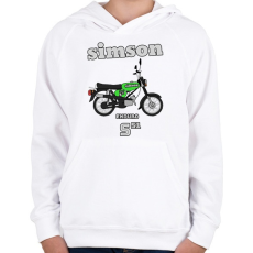 PRINTFASHION Simson  - Gyerek kapucnis pulóver - Fehér