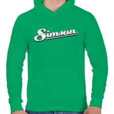 PRINTFASHION Simson Logó 3D (fémes stílus) - Férfi kapucnis pulóver - Zöld férfi pulóver, kardigán