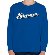 PRINTFASHION Simson Logó 3D (fémes stílus) - Gyerek pulóver - Királykék gyerek pulóver, kardigán