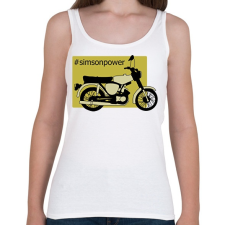 PRINTFASHION simson - Női atléta - Fehér női trikó