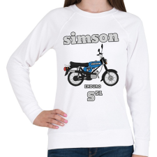 PRINTFASHION Simson  - Női pulóver - Fehér női pulóver, kardigán