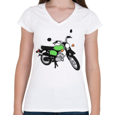 PRINTFASHION simson - Női V-nyakú póló - Fehér női póló