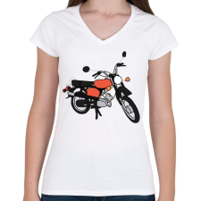 PRINTFASHION simson - Női V-nyakú póló - Fehér női póló