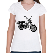 PRINTFASHION simson - Női V-nyakú póló - Fehér női póló