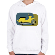 PRINTFASHION simson schwalbe2 - Gyerek kapucnis pulóver - Fehér gyerek pulóver, kardigán