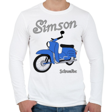 PRINTFASHION Simson schwalbe - Férfi hosszú ujjú póló - Fehér férfi póló