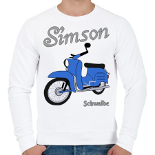 PRINTFASHION Simson schwalbe  - Férfi pulóver - Fehér férfi pulóver, kardigán