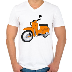 PRINTFASHION Simson schwalbe  - Férfi V-nyakú póló - Fehér