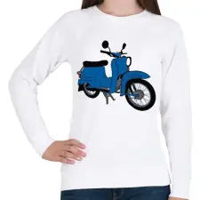 PRINTFASHION Simson Schwalbe - Női pulóver - Fehér női pulóver, kardigán