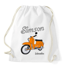 PRINTFASHION Simson schwalbe  - Sportzsák, Tornazsák - Fehér tornazsák