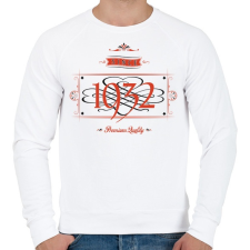 PRINTFASHION since-1932-red-black - Férfi pulóver - Fehér férfi pulóver, kardigán