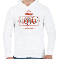 PRINTFASHION since-1936-red-black - Férfi kapucnis pulóver - Fehér