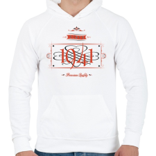 PRINTFASHION since-1941-red-black - Férfi kapucnis pulóver - Fehér férfi pulóver, kardigán