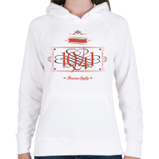 PRINTFASHION since-1941-red-black - Női kapucnis pulóver - Fehér női pulóver, kardigán