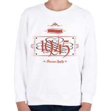 PRINTFASHION since-1945-red-black - Gyerek pulóver - Fehér gyerek pulóver, kardigán