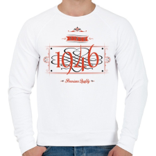 PRINTFASHION since-1946-red-black - Férfi pulóver - Fehér férfi pulóver, kardigán