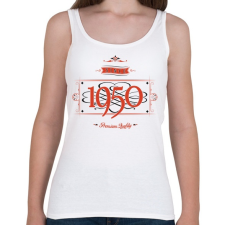 PRINTFASHION since-1950-red-black - Női atléta - Fehér női trikó