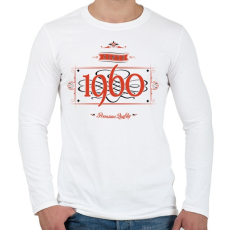 PRINTFASHION since-1960-red-black - Férfi hosszú ujjú póló - Fehér