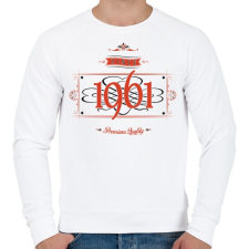 PRINTFASHION since-1961-red-black - Férfi pulóver - Fehér férfi pulóver, kardigán