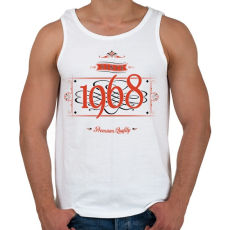 PRINTFASHION since-1968-red-black - Férfi atléta - Fehér