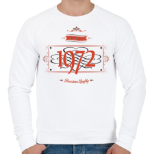 PRINTFASHION since-1972-red-black - Férfi pulóver - Fehér férfi pulóver, kardigán