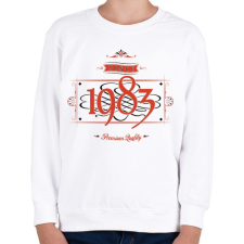 PRINTFASHION since-1983-red-black - Gyerek pulóver - Fehér gyerek pulóver, kardigán