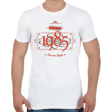 PRINTFASHION since-1985-red-black - Férfi póló - Fehér