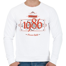 PRINTFASHION since-1986-red-black - Férfi pulóver - Fehér