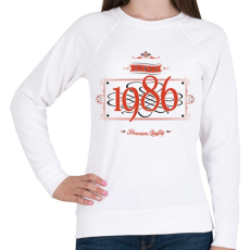 PRINTFASHION since-1986-red-black - Női pulóver - Fehér