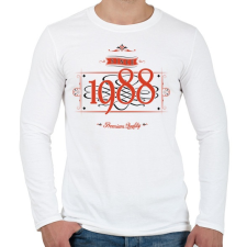 PRINTFASHION since-1988-red-black - Férfi hosszú ujjú póló - Fehér férfi póló