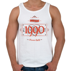 PRINTFASHION since-1990-red-black - Férfi atléta - Fehér