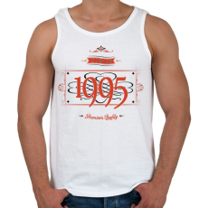 PRINTFASHION since-1995-red-black - Férfi atléta - Fehér