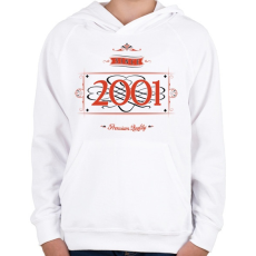 PRINTFASHION since-2001-red-black - Gyerek kapucnis pulóver - Fehér