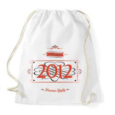 PRINTFASHION since-2012-red-black - Sportzsák, Tornazsák - Fehér tornazsák