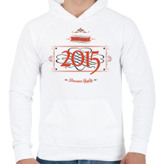 PRINTFASHION since-2015-red-black - Férfi kapucnis pulóver - Fehér