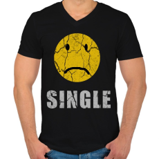PRINTFASHION SINGLE - Férfi V-nyakú póló - Fekete