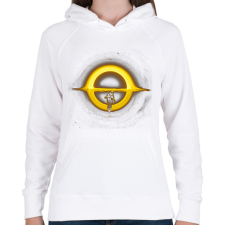 PRINTFASHION singularity - Női kapucnis pulóver - Fehér női pulóver, kardigán