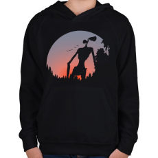 PRINTFASHION Siren head 2 - Gyerek kapucnis pulóver - Fekete