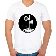 PRINTFASHION Siren head 3 - Férfi V-nyakú póló - Fehér férfi póló