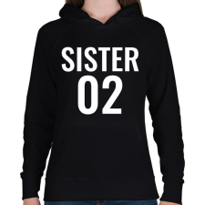 PRINTFASHION SISTER 02 - Női kapucnis pulóver - Fekete női pulóver, kardigán